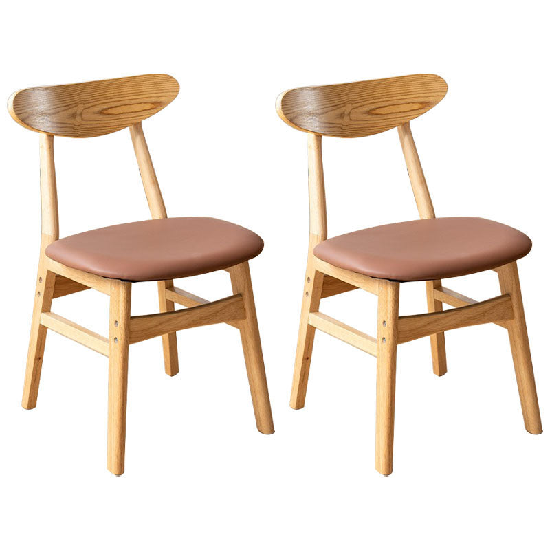 Wood Industrial Kitchen Dining Room Chair Open Back Side Chair