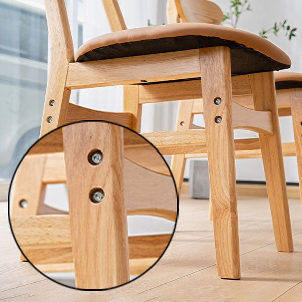 Wood Industrial Kitchen Dining Room Chair Open Back Side Chair