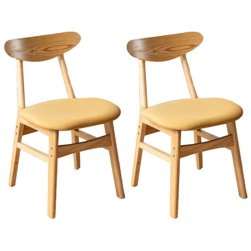 Wood Industrial Kitchen Dining Room Chair Open Back Side Chair