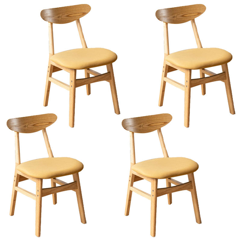 Wood Industrial Kitchen Dining Room Chair Open Back Side Chair