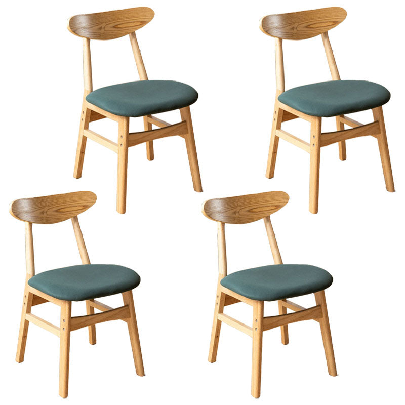 Wood Industrial Kitchen Dining Room Chair Open Back Side Chair
