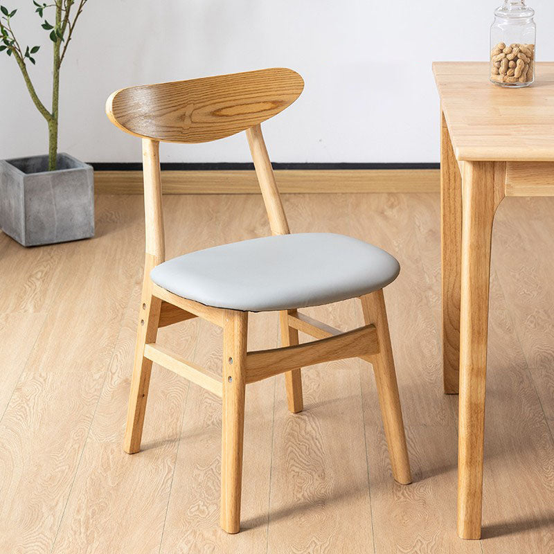 Wood Industrial Kitchen Dining Room Chair Open Back Side Chair