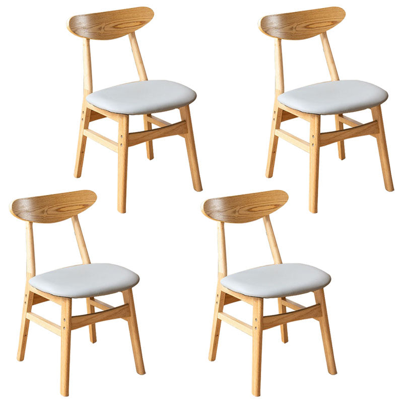 Wood Industrial Kitchen Dining Room Chair Open Back Side Chair