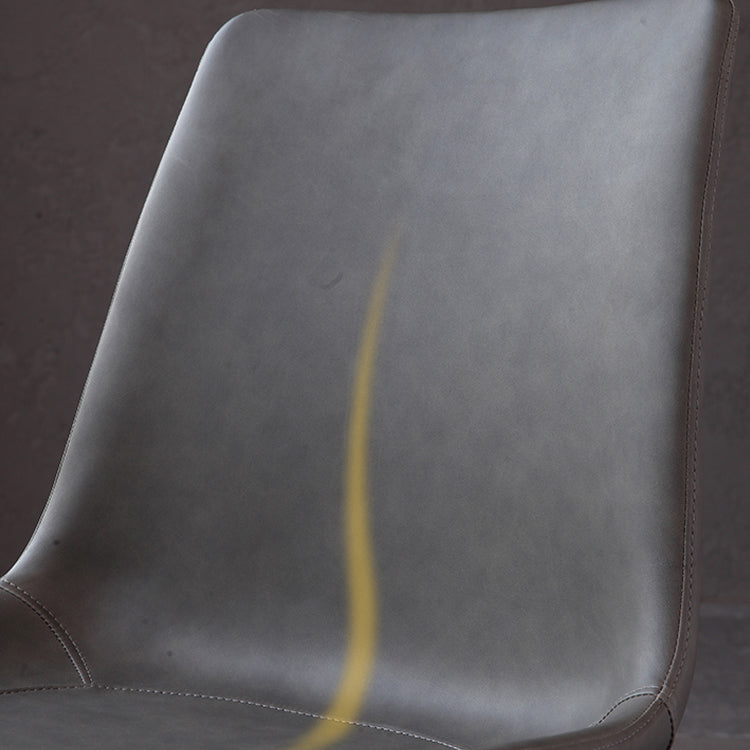 Contemporary Kitchen Dining Side Chair Leather Armless Dining Chairs
