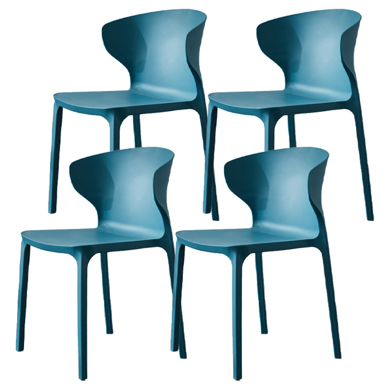 Scandinavian Plastic Side Chair Wingback Dining Kitchen Room Chair