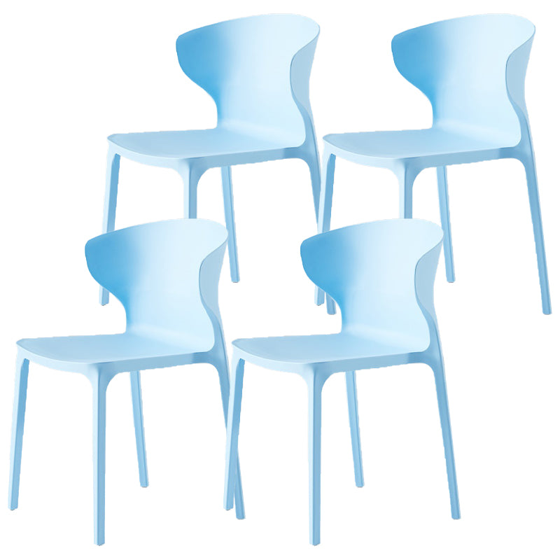 Scandinavian Plastic Side Chair Wingback Dining Kitchen Room Chair