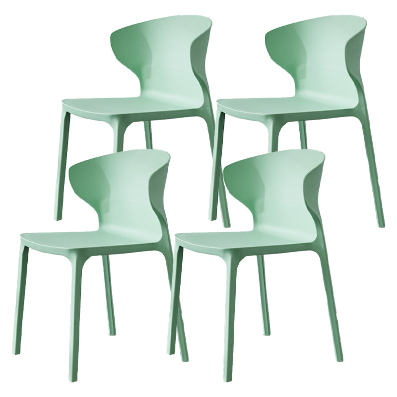 Scandinavian Plastic Side Chair Wingback Dining Kitchen Room Chair