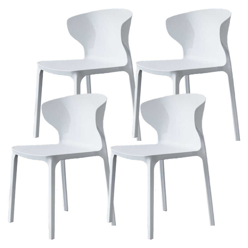 Scandinavian Plastic Side Chair Wingback Dining Kitchen Room Chair