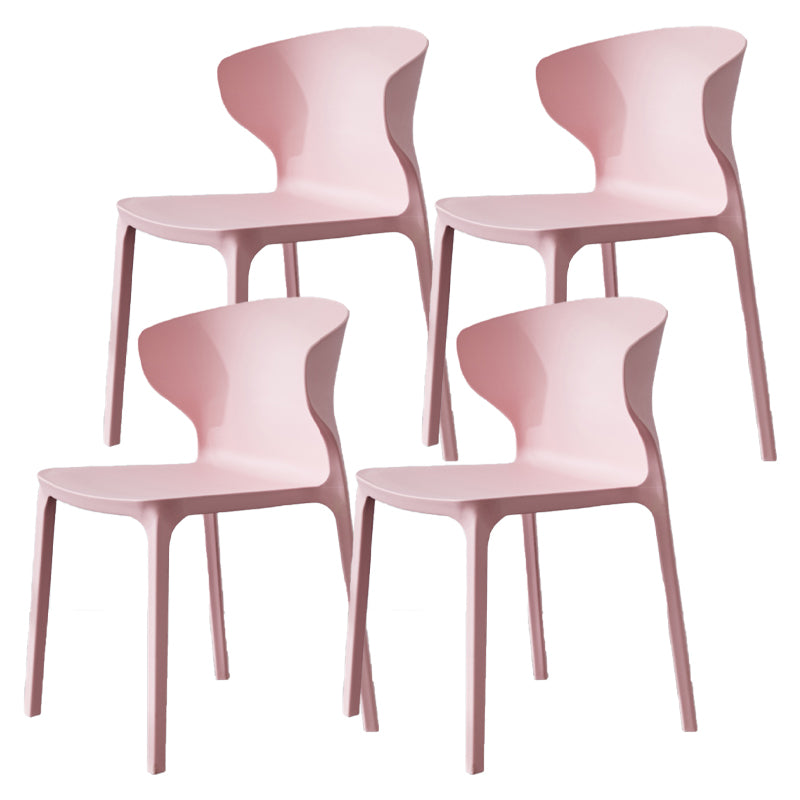 Scandinavian Plastic Side Chair Wingback Dining Kitchen Room Chair