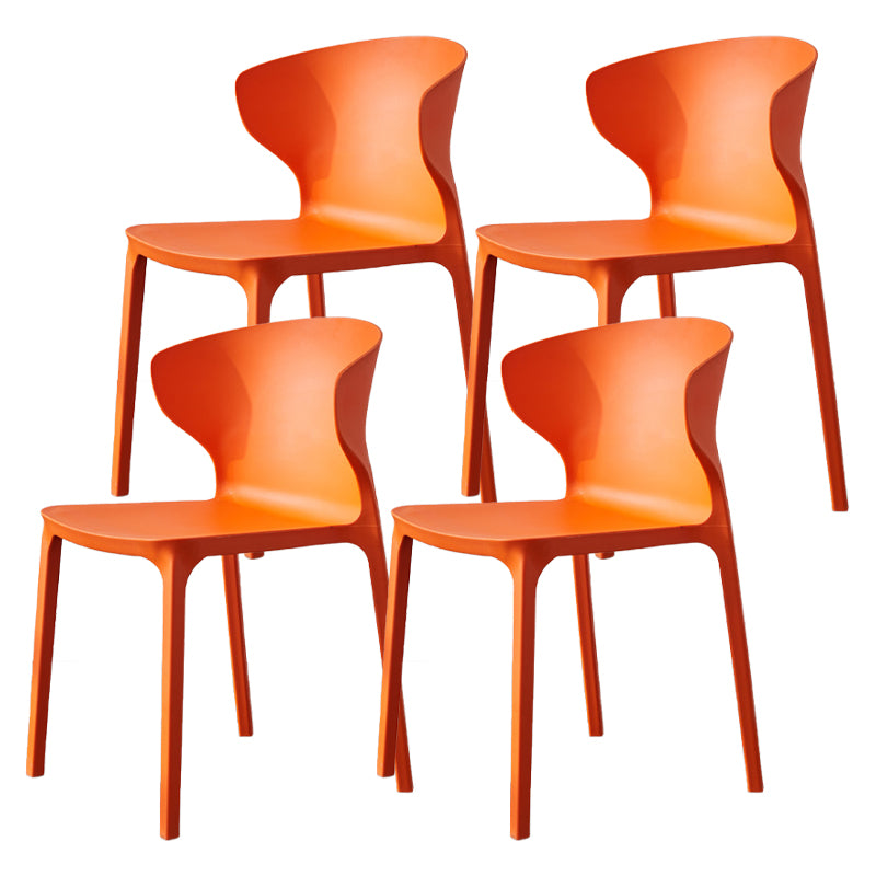 Scandinavian Plastic Side Chair Wingback Dining Kitchen Room Chair