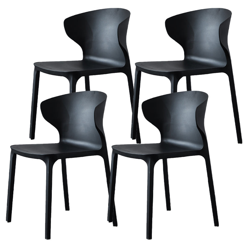 Scandinavian Plastic Side Chair Wingback Dining Kitchen Room Chair