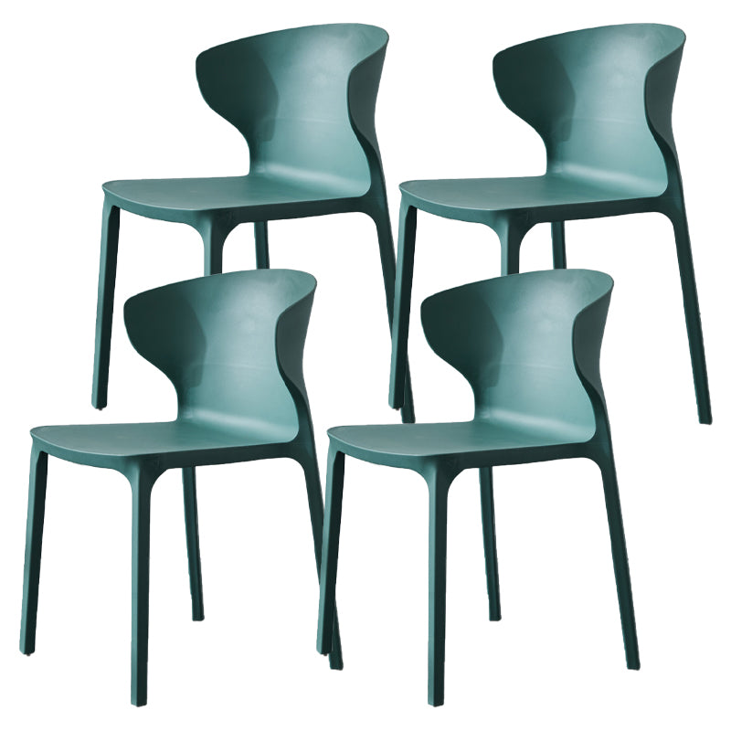 Scandinavian Plastic Side Chair Wingback Dining Kitchen Room Chair