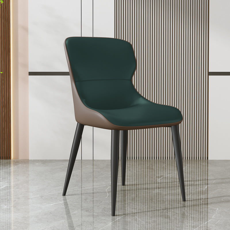 Modern Dining Room Chairs Armless Leather Dining Chairs for Home