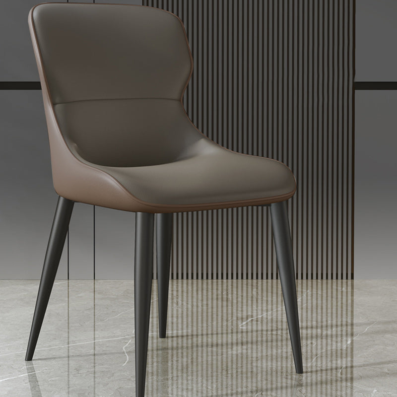 Modern Dining Room Chairs Armless Leather Dining Chairs for Home