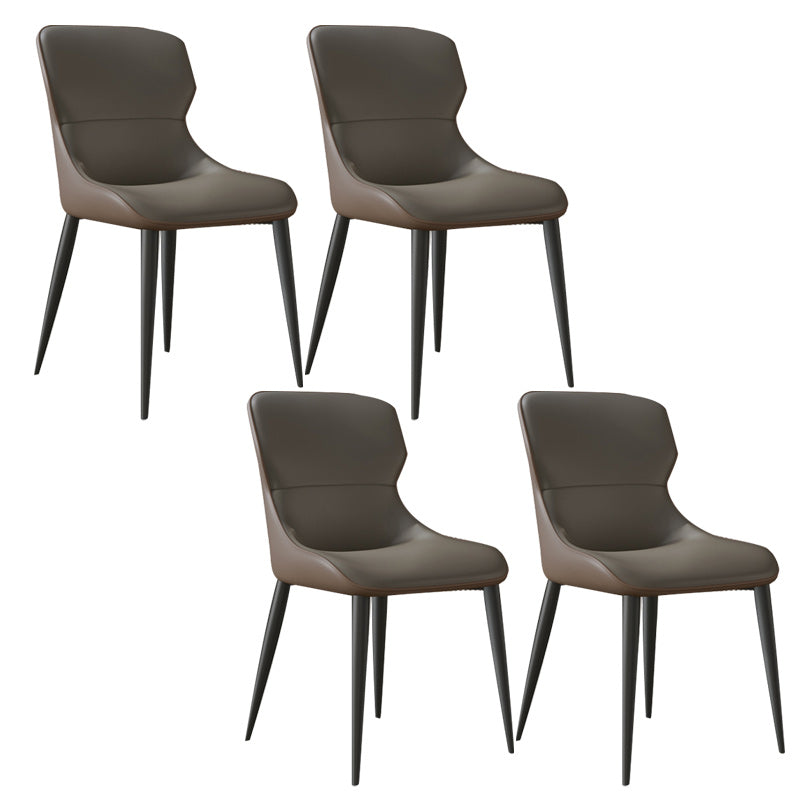 Modern Dining Room Chairs Armless Leather Dining Chairs for Home