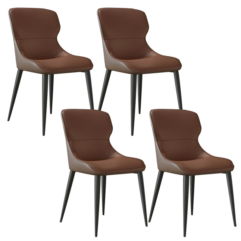 Modern Dining Room Chairs Armless Leather Dining Chairs for Home