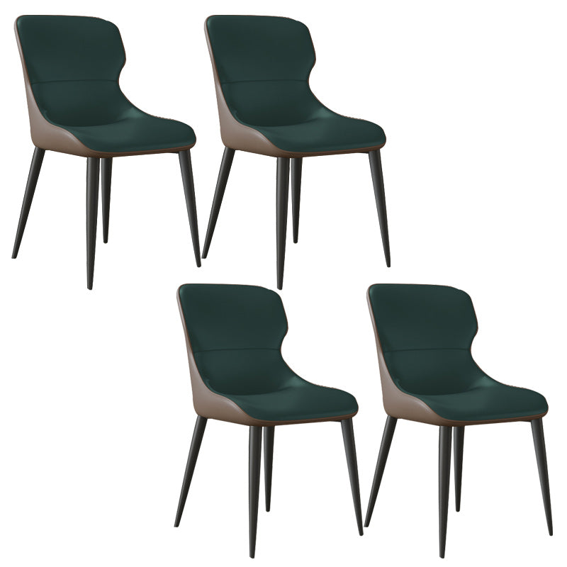 Modern Dining Room Chairs Armless Leather Dining Chairs for Home