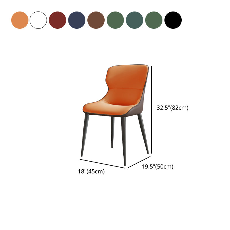 Modern Dining Room Chairs Armless Leather Dining Chairs for Home