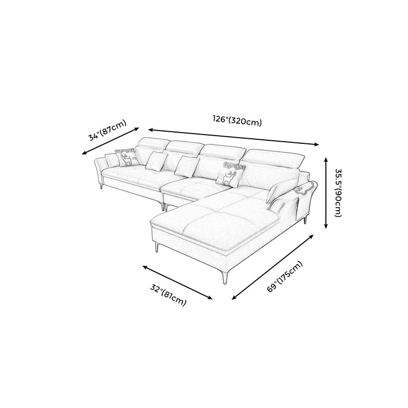 Modern Modular Sectional with Storage and USB for Four People