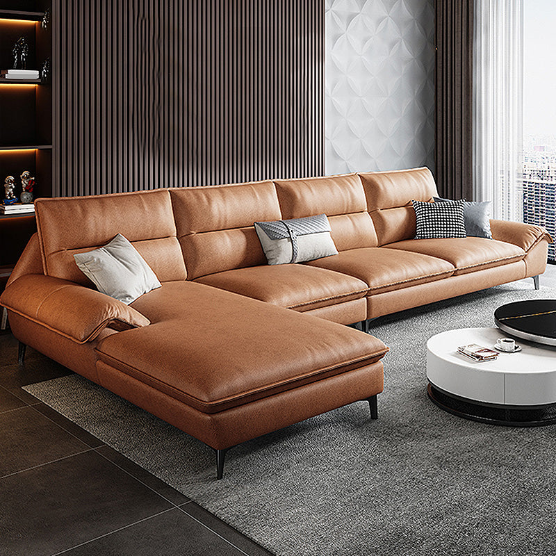 Faux leather High Back Pillow Top Arm Sofa and Sectional with Stain-Resistant