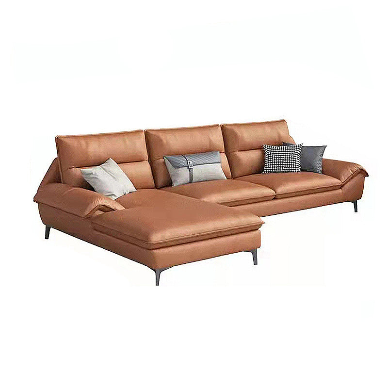 Faux leather High Back Pillow Top Arm Sofa and Sectional with Stain-Resistant