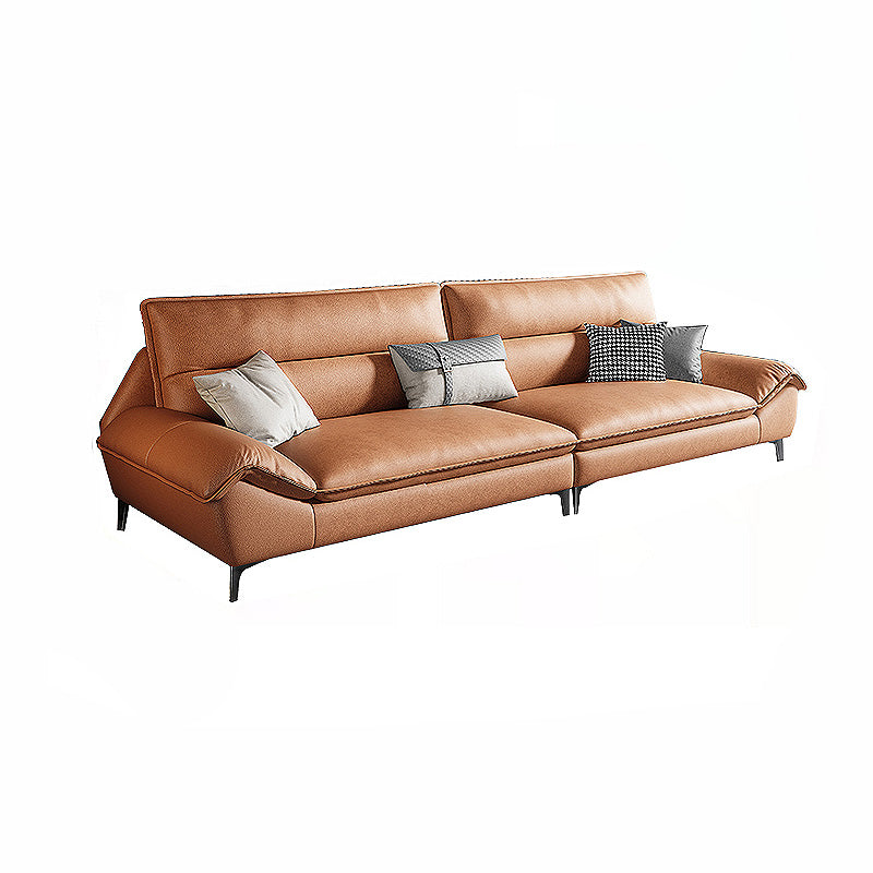 Faux leather High Back Pillow Top Arm Sofa and Sectional with Stain-Resistant
