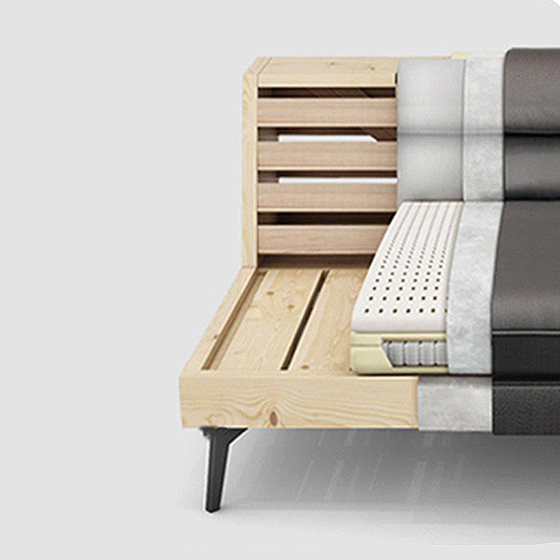 Faux leather High Back Pillow Top Arm Sofa and Sectional with Stain-Resistant