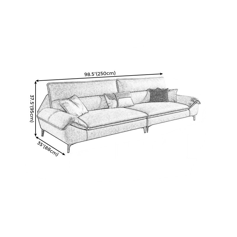 Faux leather High Back Pillow Top Arm Sofa and Sectional with Stain-Resistant