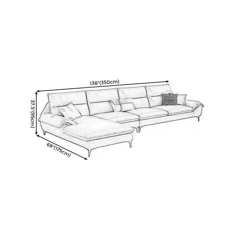 Faux leather High Back Pillow Top Arm Sofa and Sectional with Stain-Resistant