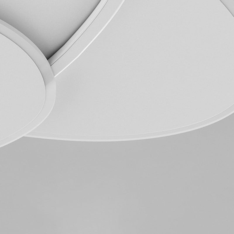 Modern Style Geometry Ceiling Lights Metal 3 Light Ceiling Lamps for Bedroom in White