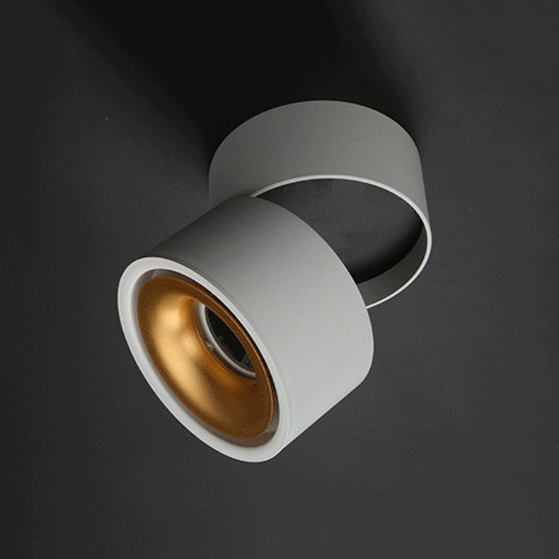 Modern Simple Style Metal Ceiling Light Adjustable Cylinder Shape Ceiling Lamp for Bedroom