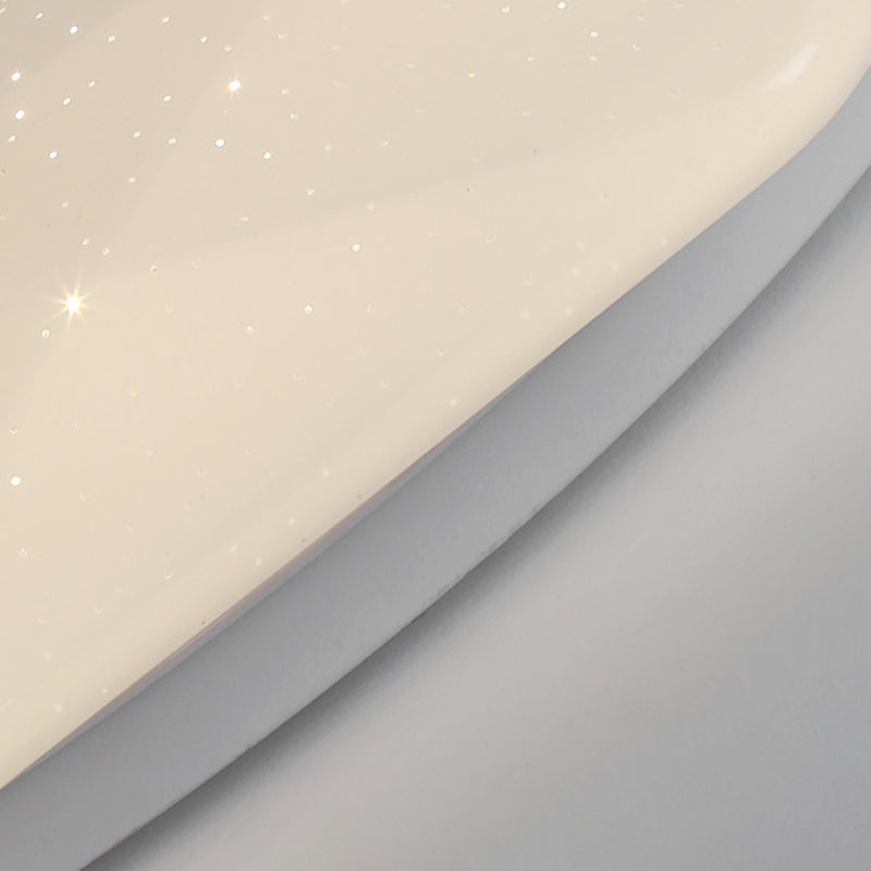 Modern Style Geometry Ceiling Light Metal 1 Light Ceiling Lamp for Bedroom in White