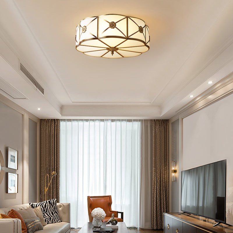 Glass Ceiling Light Fixture Minimalist Style Ceiling Flush Mount