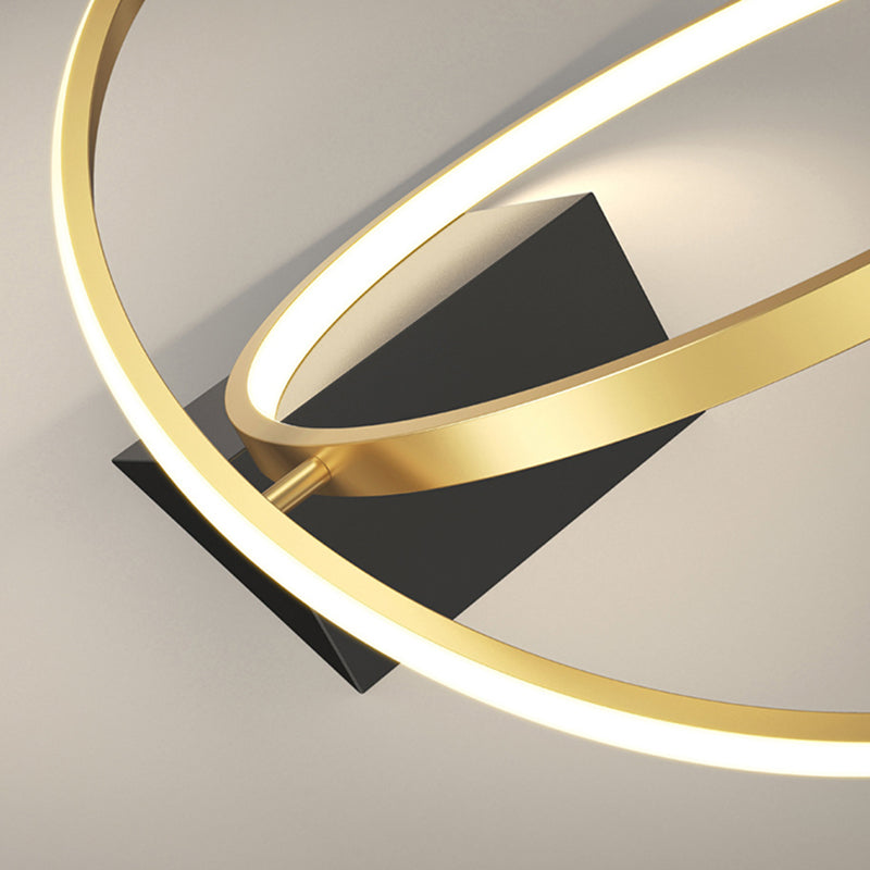 Modern Simple Ceiling Light Geometry LED Ceiling Lamp with Silica Gel Shade for Bedroom