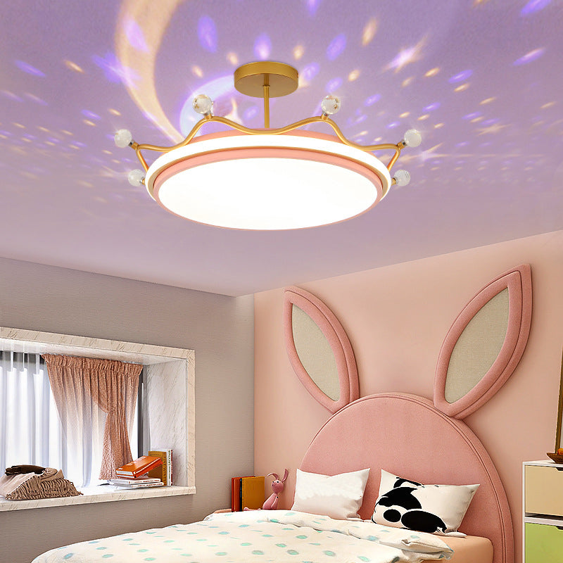 Modern Style LED Ceiling Light Colorful Flush Mount Light Fixture for Bedroom