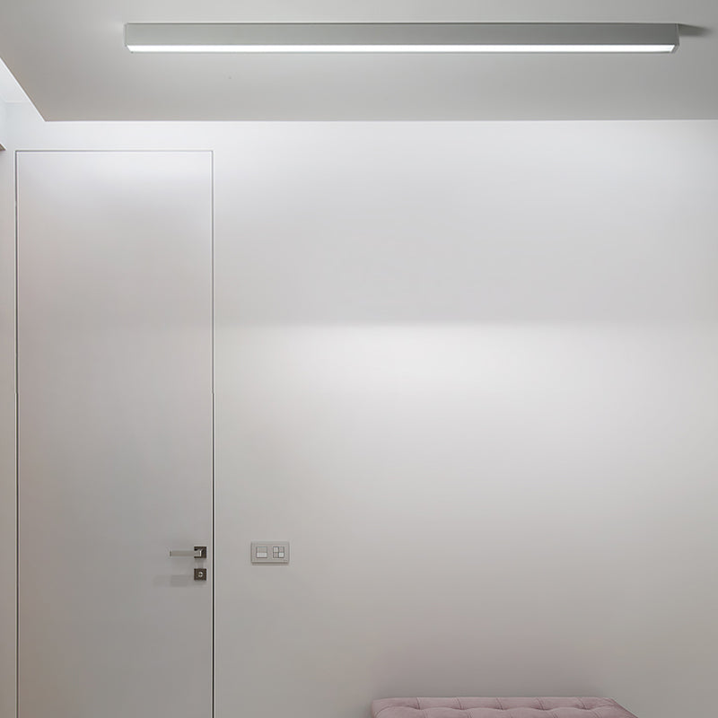 Modern Style Linear Flush Mount Light Metal 1-Light Flush Ceiling Lights