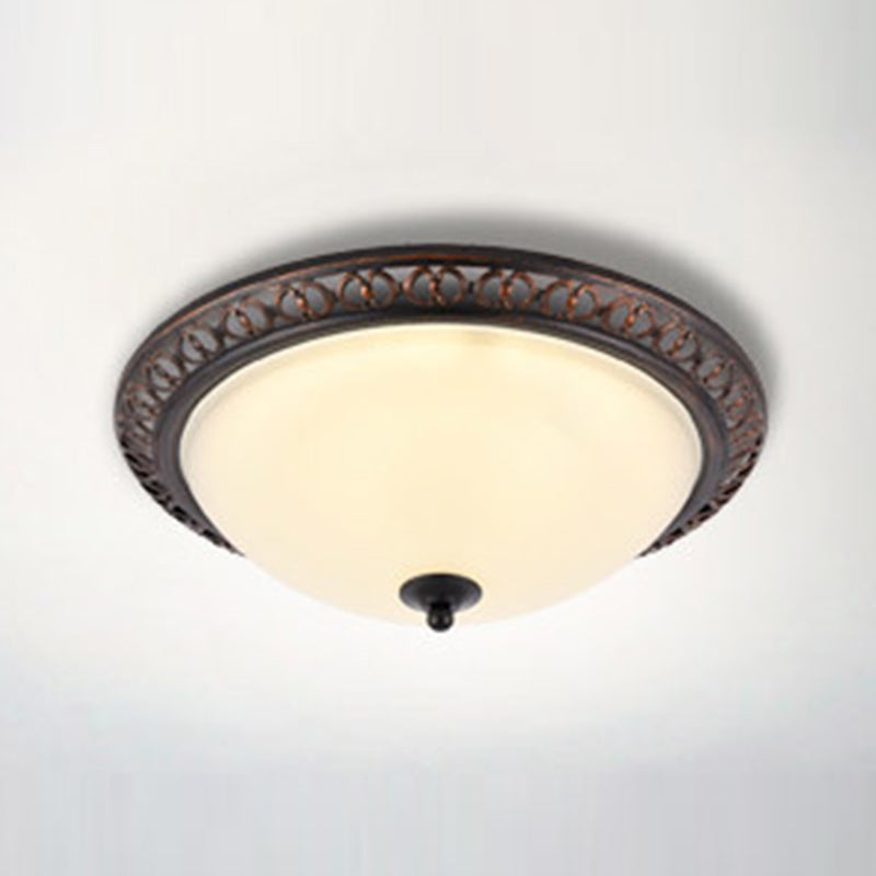 Modern Style Round Flush Mount Light Metal 2-Light Flush Ceiling Lights
