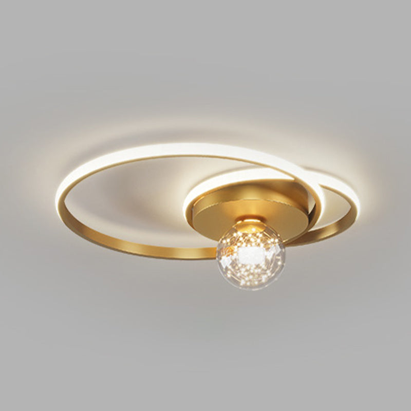 Modern Style Linear Shape Ceiling Fixtures Metal 3 Light Flush Ceiling Light Fixtures