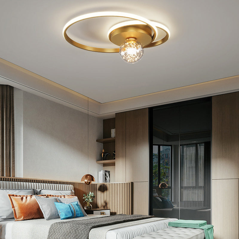 Modern Style Linear Shape Ceiling Fixtures Metal 3 Light Flush Ceiling Light Fixtures