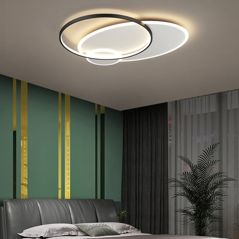 Modern Style Geometry Ceiling Fixtures Metal 3 Light Flush Mount Ceiling Light Fixtures
