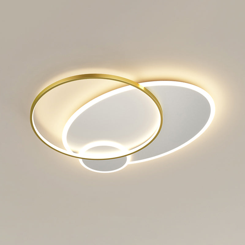 Modern Style Geometry Ceiling Fixtures Metal 3 Light Flush Mount Ceiling Light Fixtures