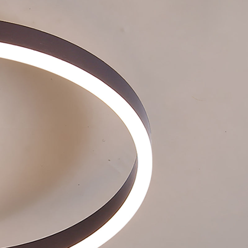 Modern Style Circle Shape Ceiling Fixtures Metal 3 Light Flush Ceiling Light Fixtures