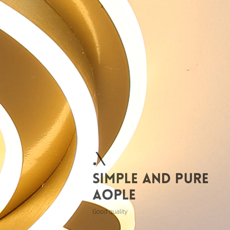 Modern Style Dolphin Shape Ceiling Fixtures Metal 3 Light Flush Ceiling Light Fixtures