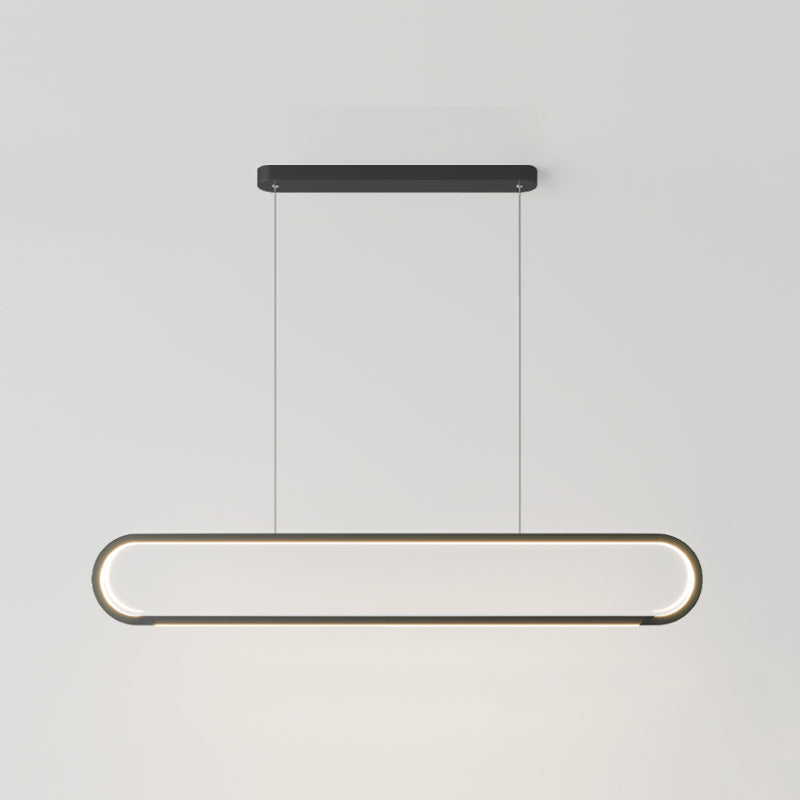 Linear Shape Island Pendants Contemporary Style Metal 2 Light Island Pendant Lights