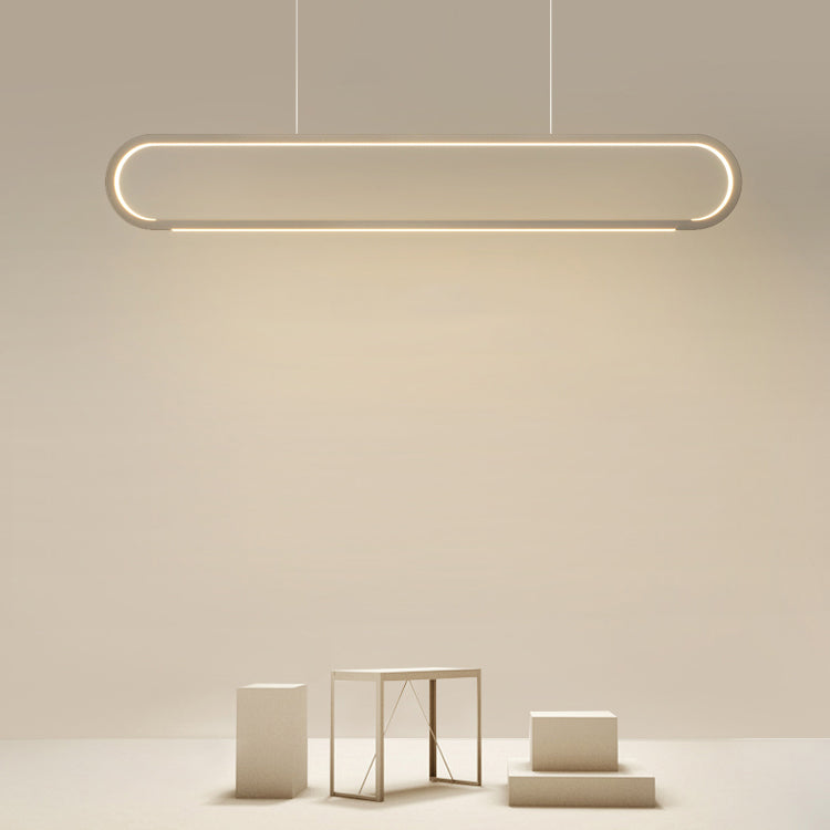 Linear Shape Island Pendants Contemporary Style Metal 2 Light Island Pendant Lights