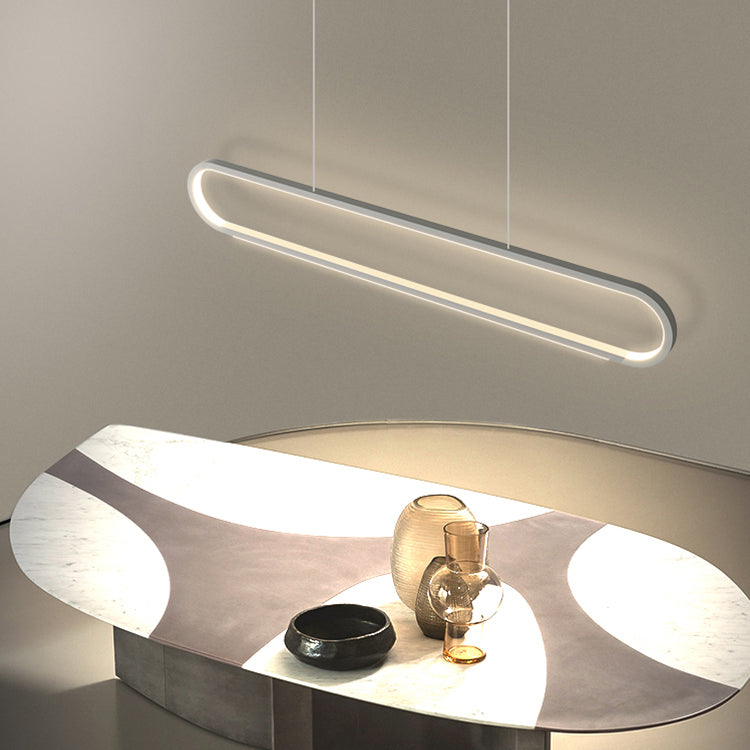 Linear Shape Island Pendants Contemporary Style Metal 2 Light Island Pendant Lights