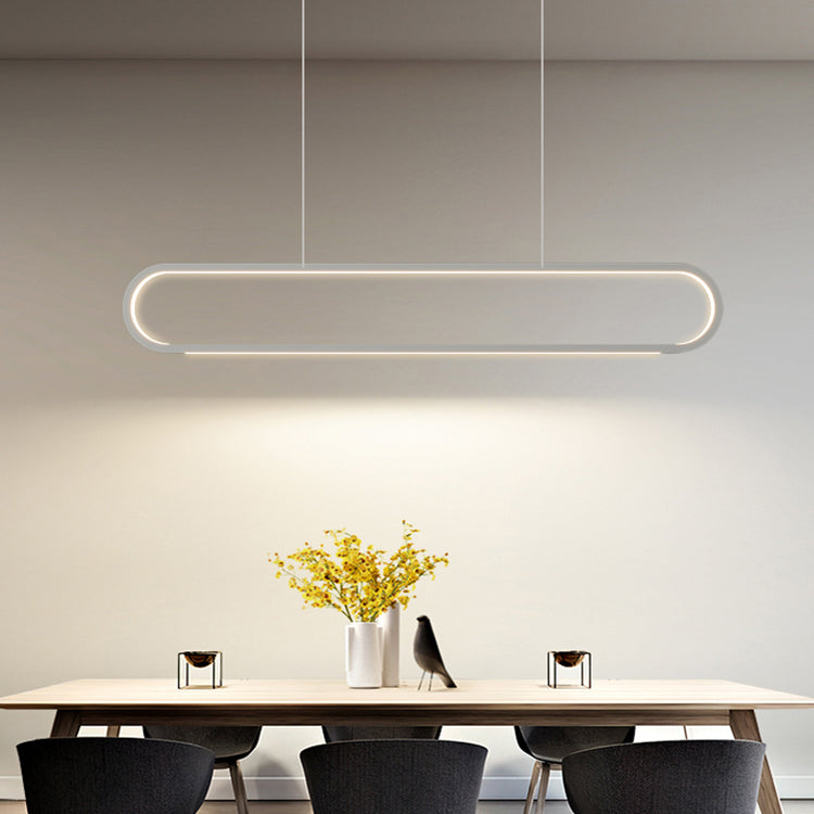 Linear Shape Island Pendants Contemporary Style Metal 2 Light Island Pendant Lights