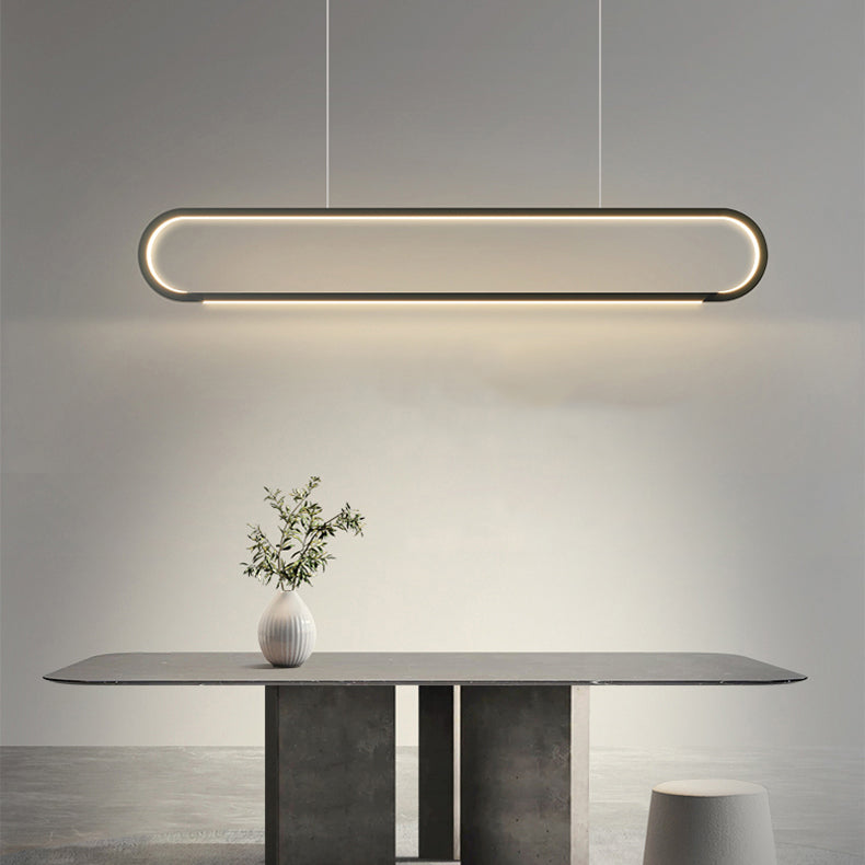 Linear Shape Island Pendants Contemporary Style Metal 2 Light Island Pendant Lights