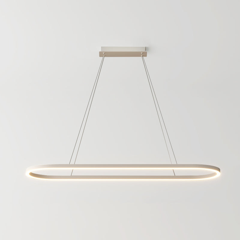 Linear Shape Island Pendant Contemporary Style Metal 1 Light Island Lighting Idea