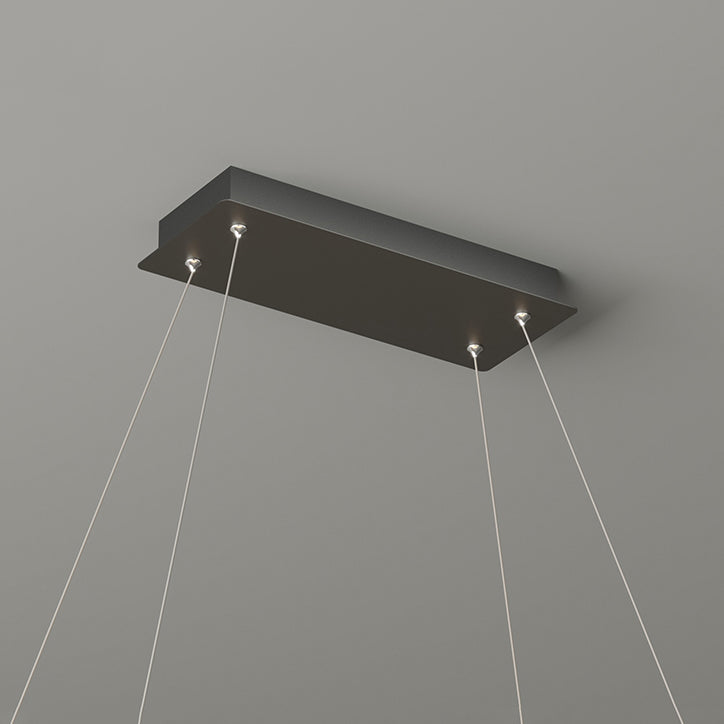 Linear Shape Island Pendant Contemporary Style Metal 1 Light Island Lighting Idea